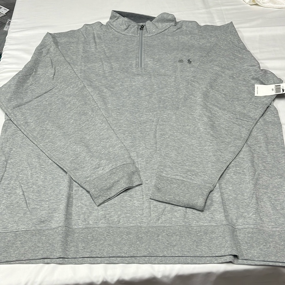 Polo Ralph Lauren Men's Luxury Quarter-Zip Pullover. 58% polyester 42% cotton